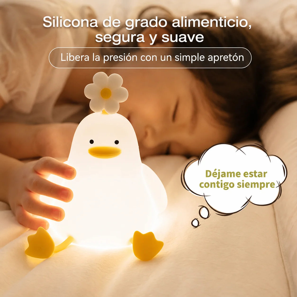 LAMPARA TOUCH DE PATITO FLOR