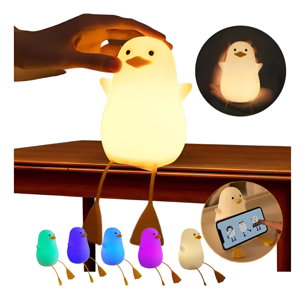 LAMPARA TOUCH DE PATITO